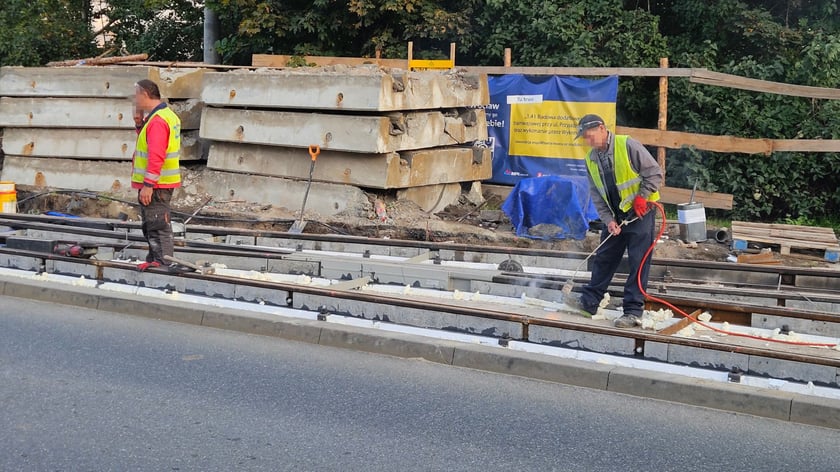 Budowa mijanki na ulicy Przyjaźni. Zdjęcie z 19 września