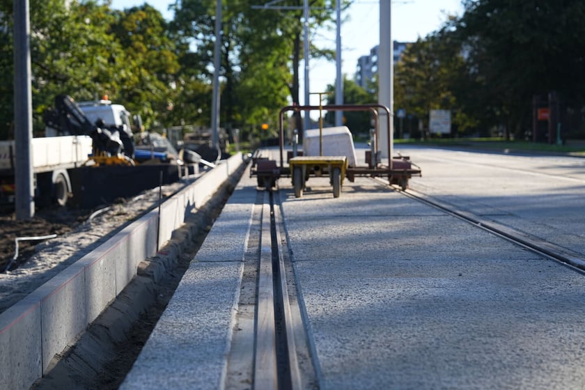 Budowa mijanki na ul. Przyjaźni, stan z dnia 20 września 2025 r.