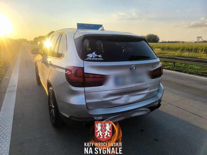 Rozbite samochody na A4, 3.10.2025 r.