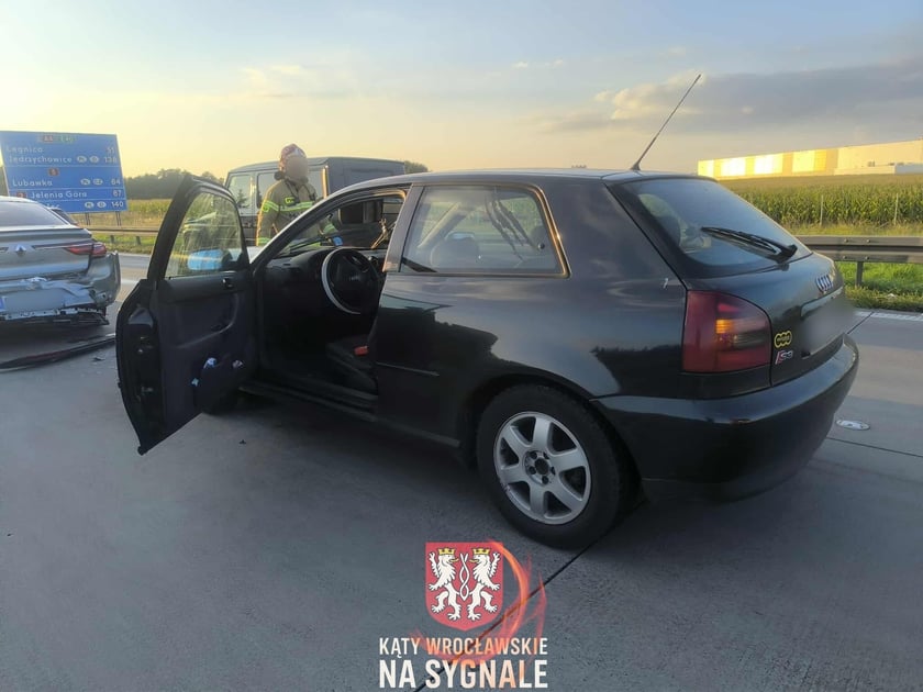 Rozbite samochody na A4, 3.10.2025 r.