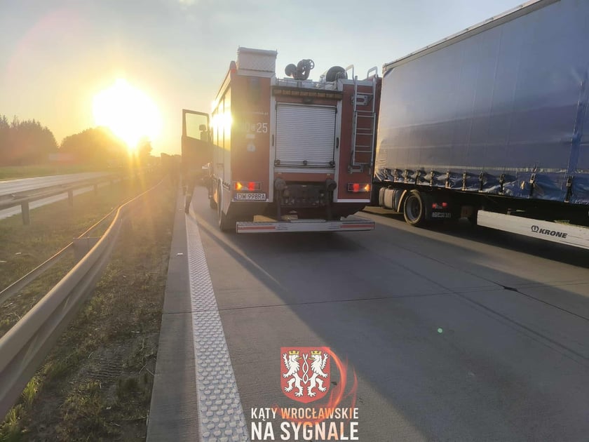 Rozbite samochody na A4, 3.10.2025 r.