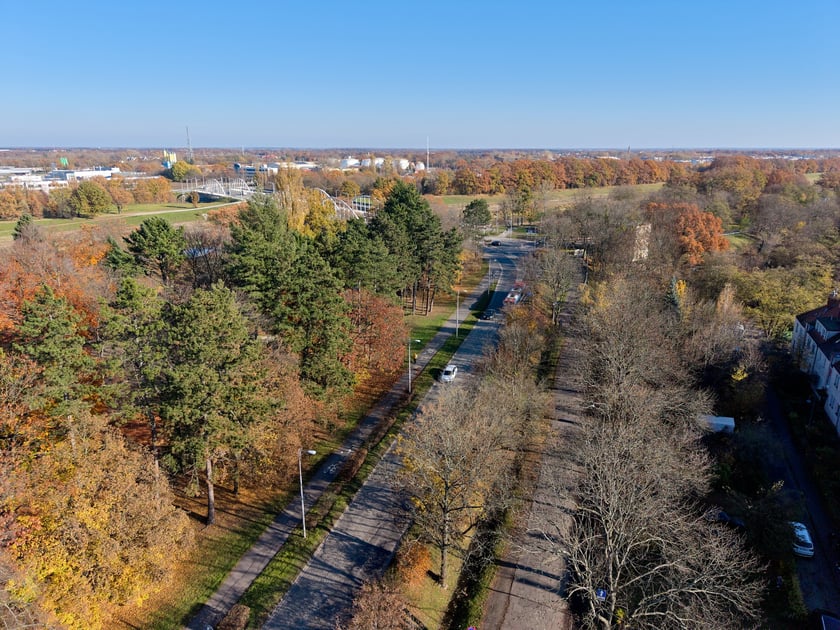 Widok na przyszłą trasę autobusowo-tramwajową na Swojczyce