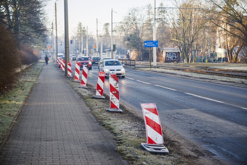 Powiększ obraz: Widok na odcinek ul. Grabiszyńskiej, który będzie remontowany w ramach programu Wrocław na Dobrej Drodze.