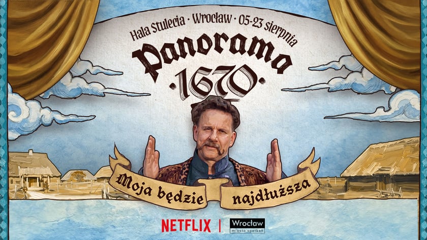 Grafika promująca wystawę "Panorama 1670" we Wrocławiu