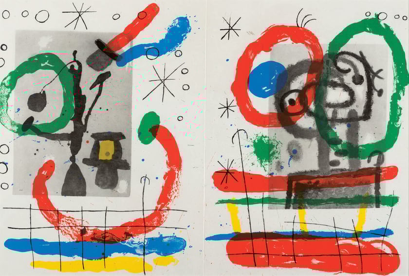 Joan Miró ? znaki zodiaku (ryby i bliźnięta)
