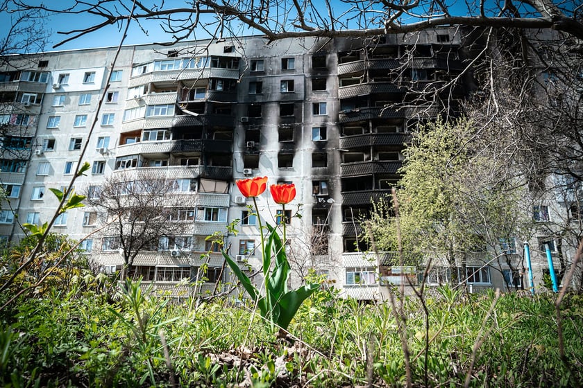 Charków w trakcie bombardowań