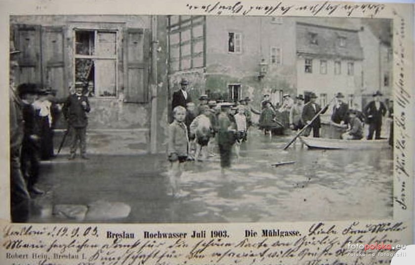 Powódź w przedwojennym Wrocławiu. Lipiec 1903 roku