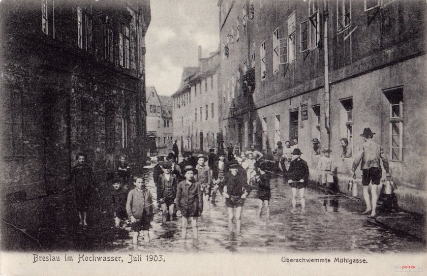 Powódź w przedwojennym Wrocławiu. Lipiec 1903 roku