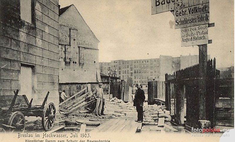Powódź w przedwojennym Wrocławiu. Lipiec 1903 roku