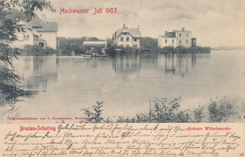 Powódź w przedwojennym Wrocławiu. Lipiec 1903 roku