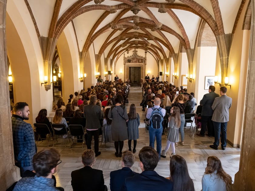 Uroczystość przyznania stypendiów artystycznych dla młodzieży, Sala Wielka Ratusza we Wrocławiu, 12.10.2022.