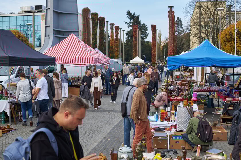 Giełda staroci we Wrocławiu, koło Hali Stulecia