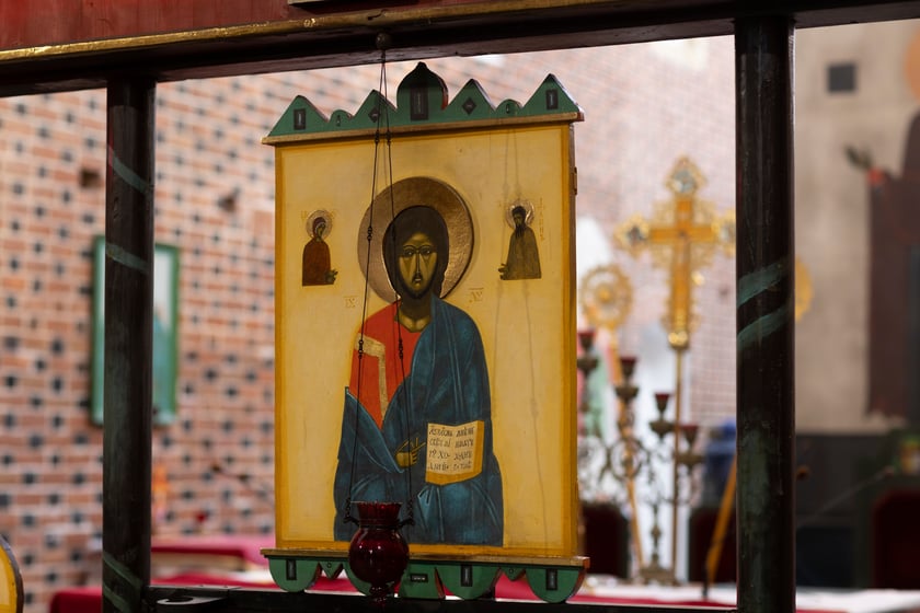 Jerzy Nowosielski, Pantokrator, Ikona, 1986, w kościele greckokatolickim przy pl. Nankiera