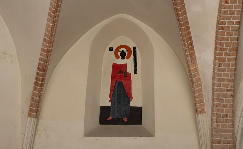 Św. Katarzyna malowana przez Jerzego Nowosielskiego, krypta św. Bartłomieja w Kościele św. Krzyża