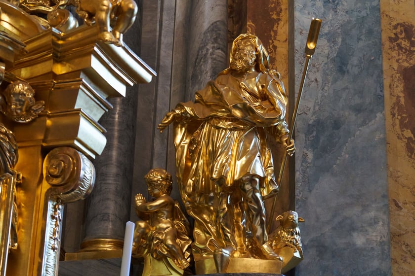 Figura św. Anny z Kaplicy Hochberga (po rekonstrukcji)