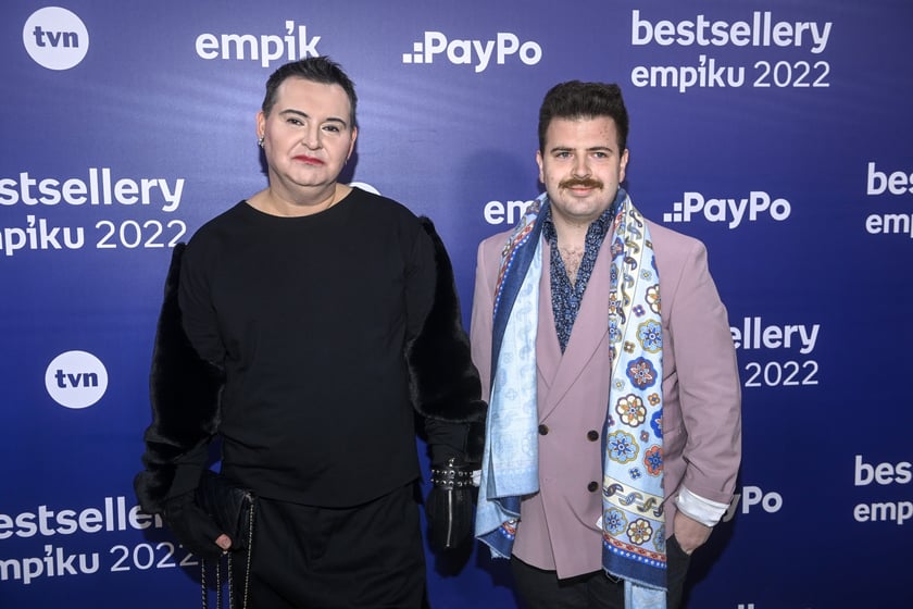 Gala Bestsellery Empiku 2022 w Warszawie. Z lewej Michał Witkowski