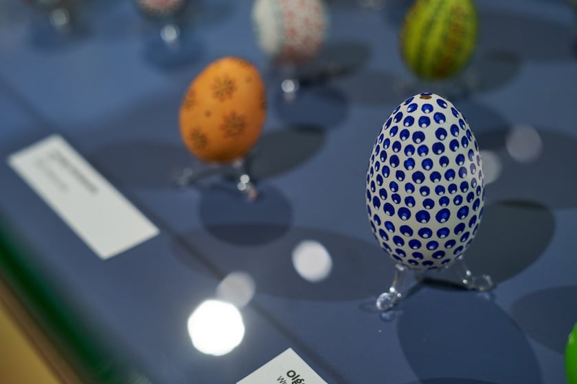 Na zdjęciu pisanki na wystawie w Muzeum Etnograficznym, Oddziale Muzeum Narodowego&nbsp;