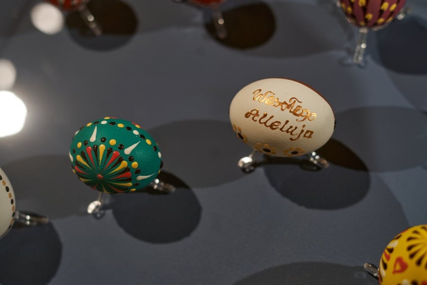 Na zdjęciu pisanki na wystawie w Muzeum Etnograficznym, Oddziale Muzeum Narodowego&nbsp;