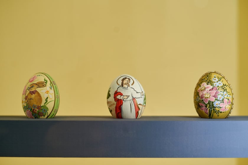 Na zdjęciu pisanki na wystawie w Muzeum Etnograficznym, Oddziale Muzeum Narodowego&nbsp;