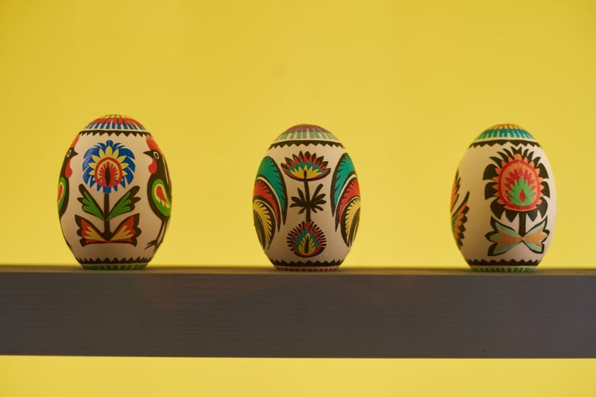 Na zdjęciu pisanki na wystawie w Muzeum Etnograficznym, Oddziale Muzeum Narodowego&nbsp;