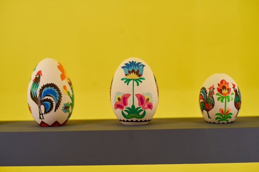 Na zdjęciu pisanki na wystawie w Muzeum Etnograficznym, Oddziale Muzeum Narodowego&nbsp;