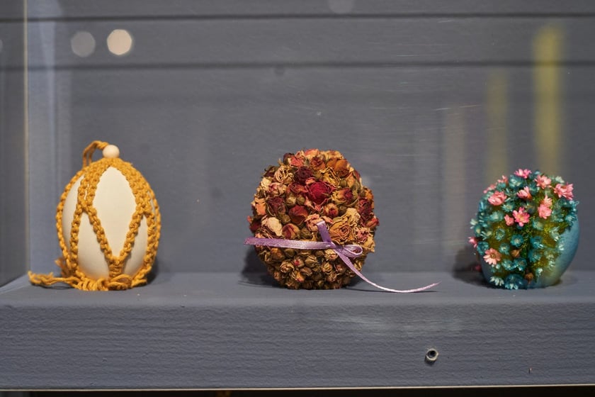 Na zdjęciu pisanki na wystawie w Muzeum Etnograficznym, Oddziale Muzeum Narodowego&nbsp;