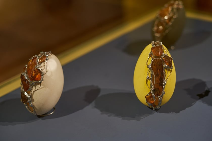 Na zdjęciu pisanki na wystawie w Muzeum Etnograficznym, Oddziale Muzeum Narodowego&nbsp;