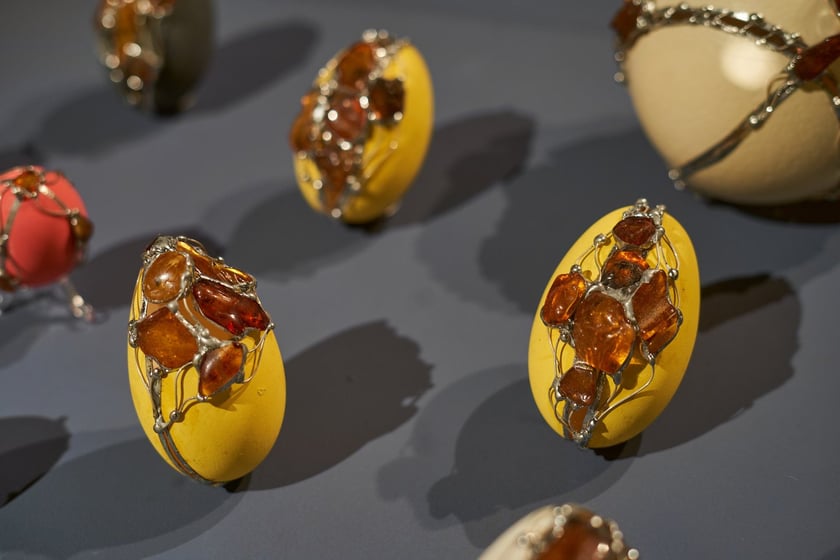 Na zdjęciu pisanki na wystawie w Muzeum Etnograficznym, Oddziale Muzeum Narodowego&nbsp;