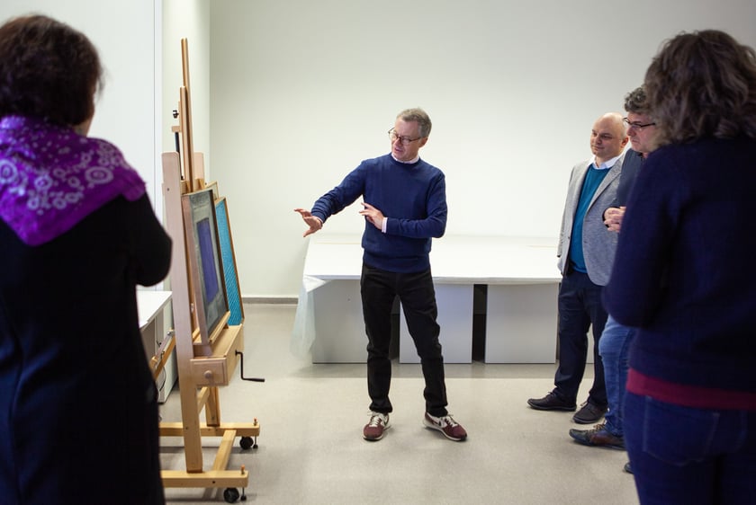 Wizyta Michael Gauthier w Pawilonie Czterech Kopuł. Muzeum Sztuki Współczesnej we Wrocławiu