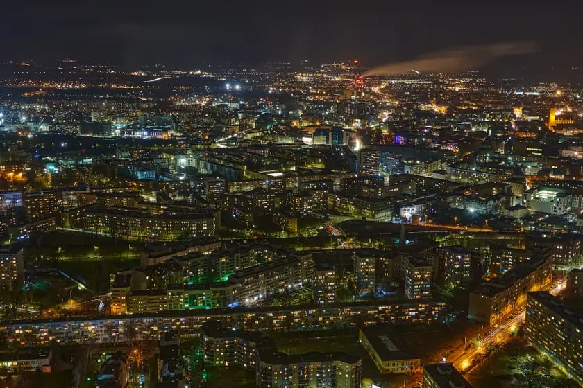 Panorama Wrocławia ze Sky Tower