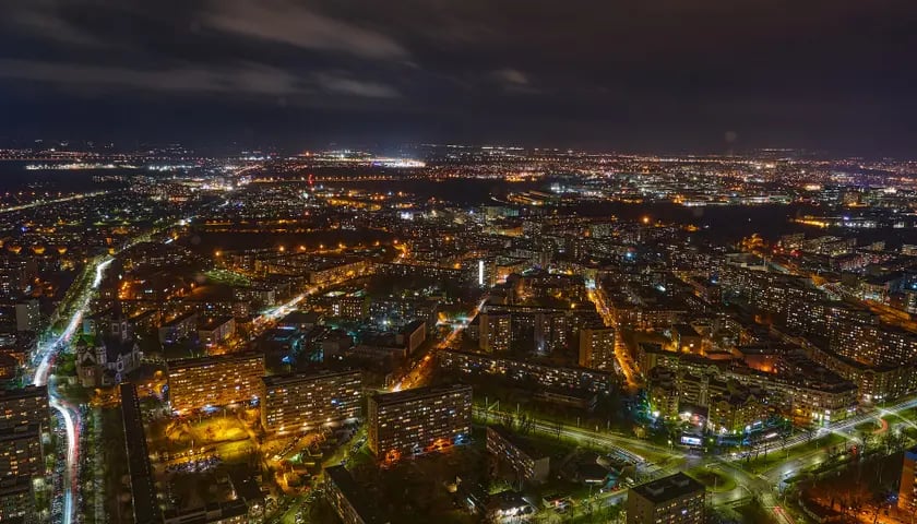 Panorama Wrocławia ze Sky Tower