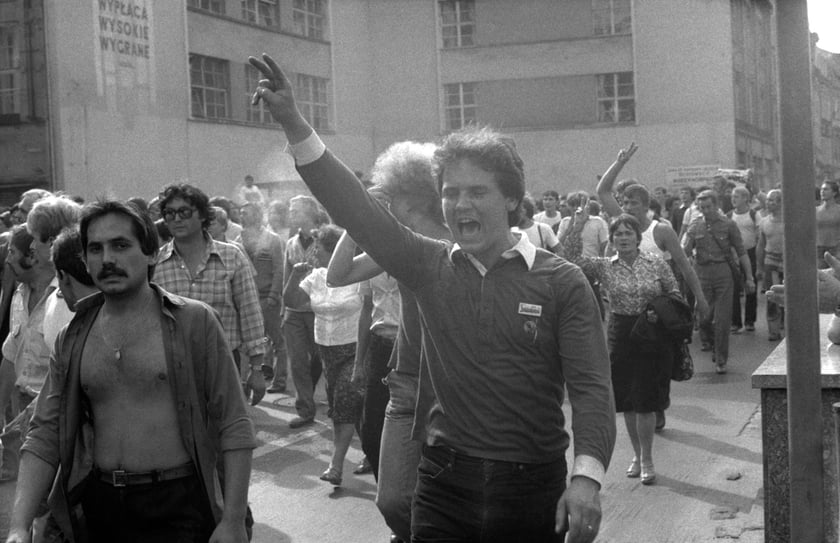 Manifestacje na ulicach Wrocławia w sierpniu 1982 roku