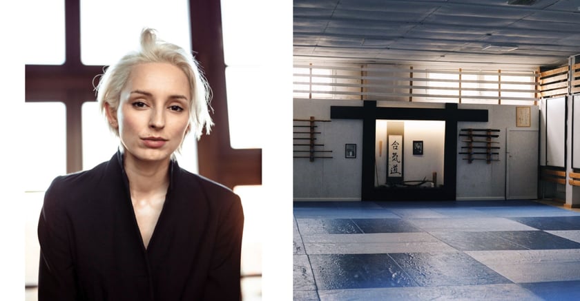 Z lewej: Pola Błasik, z prawej: Dojo Wrocław Aikikai