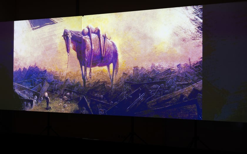 Zdjęcie z wystawy "Beksiński we Wrocławiu" - 2023 rok
