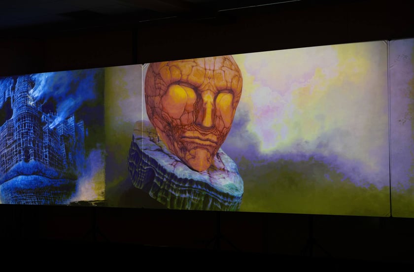 Zdjęcie z wystawy "Beksiński we Wrocławiu" - 2023 rok