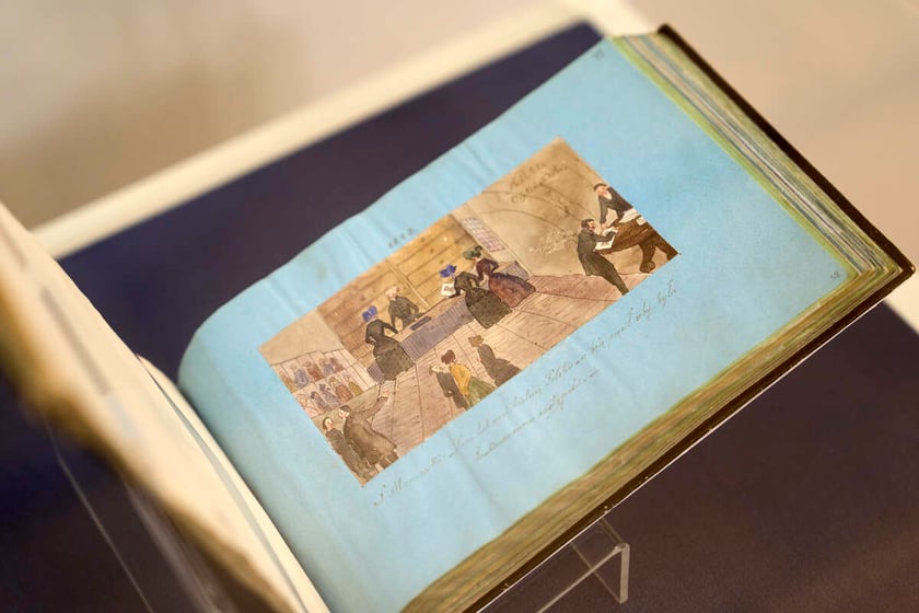 Wystawa &bdquo;Historia nie/oczywista. 200 lat Muzeum Książąt Lubomirskich&rdquo; w Ossolineum &ndash; Pamiętnik rysunkowy Celiny Dominikowskiej z Tretter&oacute;w
