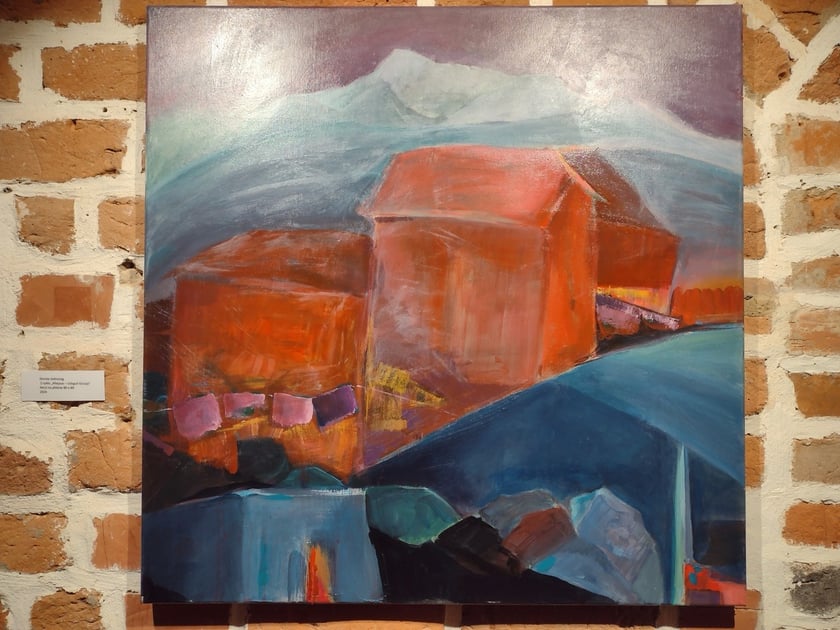 Dorota Jednor&oacute;g z cyklu Ushguli, akryl na pł&oacute;tnie, 2024