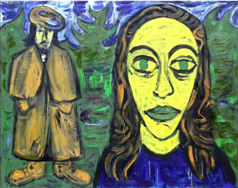 Zdzisław Nitka, Dzień dobry panie Gauguin, 2024, olej na płótnie, 110 x 140 cm