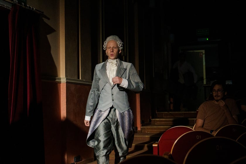Pr&oacute;ba do spektaklu &bdquo;Sprzedawcy bajek&rdquo; we Wrocławskim Teatrze Lalek