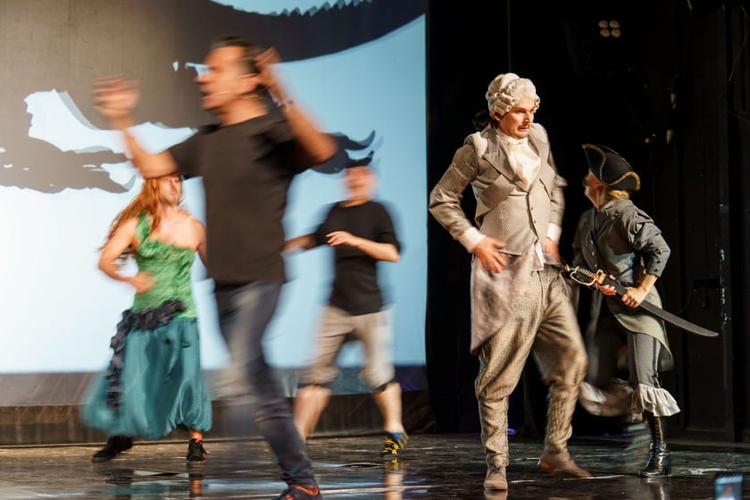 Pr&oacute;ba do spektaklu &bdquo;Sprzedawcy bajek&rdquo; we Wrocławskim Teatrze Lalek