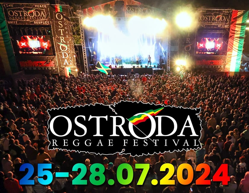 Ostr&oacute;da Reggae Festival
25-28.07.2024
Ostr&oacute;da, woj. warmińsko-mazurskie
Ostr&oacute;da po raz kolejny pulsować będzie muzyką reggae. Zagrają m.in. Dubioza Kolektiv, Rootz Underground z Jamajki, Gentleman's Club z Wielkiej Brytanii i Tomek Lipiński.
Więcej informacji, w tym o biletach:&nbsp;https://www.ostrodareggae.com/
