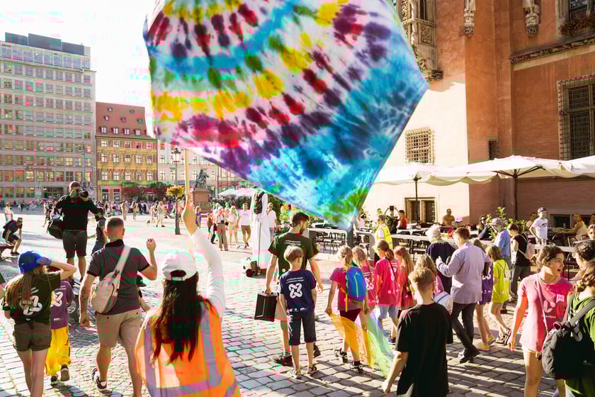 Kolorowa parada Lelenfant na ulicach Wrocławia, 29.07.2024