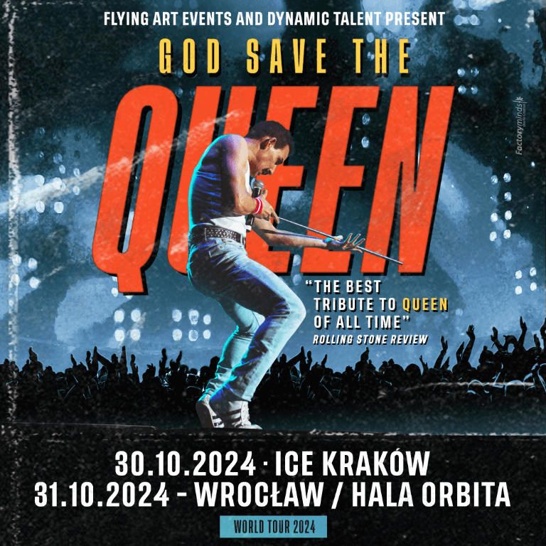 Październik zamknie koncert poświęcony muzyce zespołu Queen w wykonaniu argentyńskiej grupy God Save The Queen. Argentyńczycy &nbsp;nie tylko odtwarzają piosenki, ale także wygląd legendarnych muzyk&oacute;w z liderem Freddiem Mercurym.
Termin: 31 października o godzinie 20:00Bilety: od 148 złotych &ndash; do kupienia tutaj.
&nbsp;