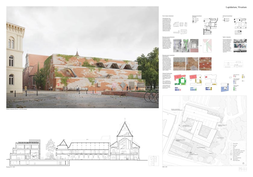 Wizualizacje prac, kt&oacute;re brały udział w konkursie.&nbsp;Warszawska pracownia TŁO Michał Sikorski Architekt