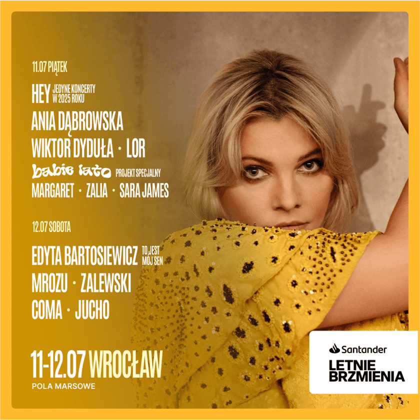 Program koncertów we Wrocławiu podczas festiwalu Santander Letnie Brzmienia 2025