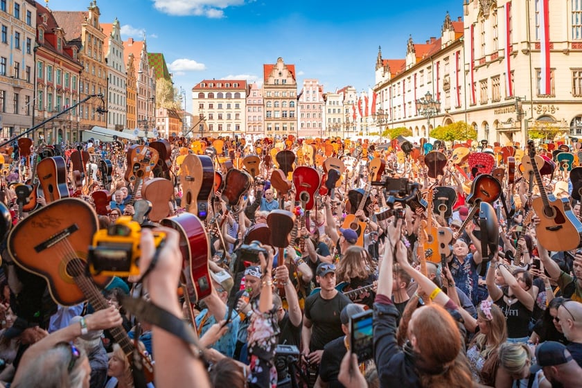 Gitarowy Rekord Świata 2025 na wrocławskim rynku