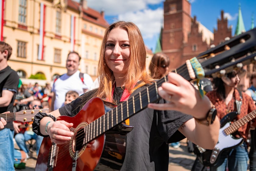 Gitarowy Rekord Świata 2025 na wrocławskim rynku