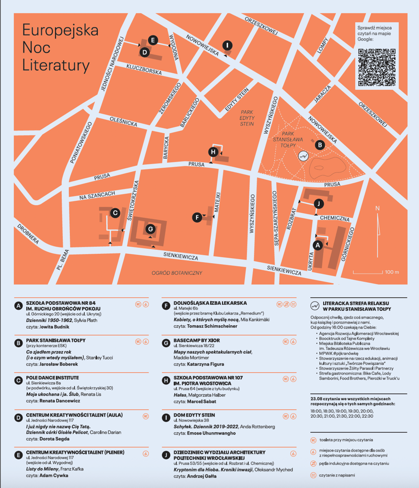 <p>Mapka miejsc, w kt&oacute;rych czytają gwiazdy</p>