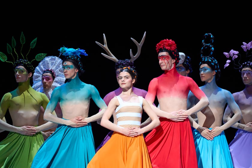 Sceny baletu "Frida", wystawianego w Operze Wrocławskiej