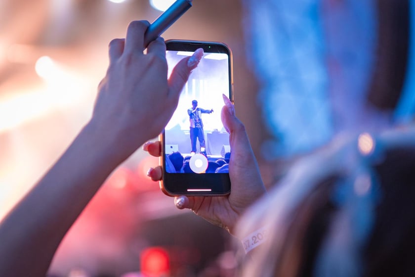 Na zdjęciach sobotni wiecz&oacute;r (19 lipca) na Festiwalu WROsound